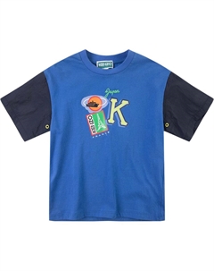 Футболка для детей, синяя Kenzo