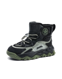 Противоскользящие Антиударные Износостойкие Водонепроницаемые Утепленные Детские Ботинки Kids', Черный Серый Jeep