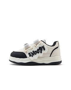 Антискользящие износостойкие дышащие легкие детские скейтбординговые кроссовки бежево-черные Kids' Snoopy