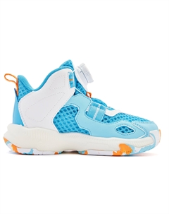 Амортизирующие износостойкие баскетбольные кроссовки с низким верхом для детей, темный небесно-голубой, возраст 3-7 лет Qiaodan