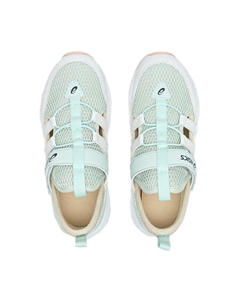 Детские беговые сандалии с амортизацией и дышащей структурой светло-зеленые Asics