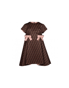 SS22 Короткое платье с рукавами Умбер Детская Fendi