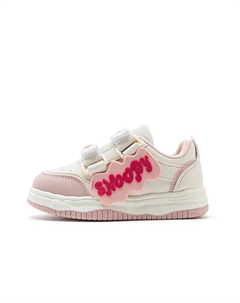 Антискользящие износостойкие дышащие легкие детские скейтбординговые кроссовки бежево-розовые Kids' Snoopy