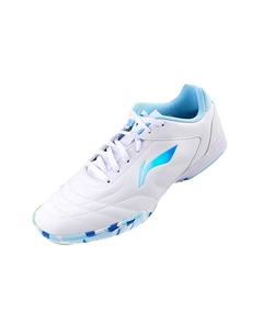 Линейка Противоскользящие амортизирующие износостойкие дышащие низкие футбольные бутсы для детей, стандартный белый/ледниково-голубой Li-ning