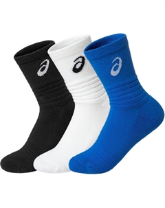 Детские носки для спортивных результатов, 3 пары (черный/белый/синий) Asics