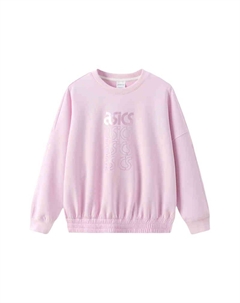 Японский стиль Легкий Тренд Свитшот Розовый Подростки Asics
