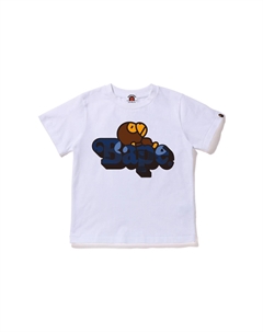 Цветной камуфляж Milo на футболке Bape Детская, Белый Красный A bathing ape®