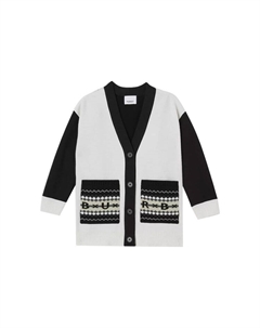 Футболка FW22 черно-белая детская Burberry