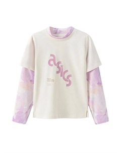 Футболка в японском стиле светлый тренд экрю для подростков Asics