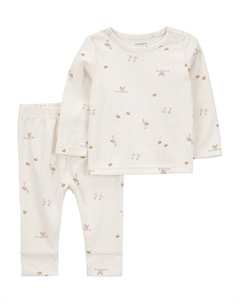 Рубашка с длинным рукавом, кремовый Carter`s