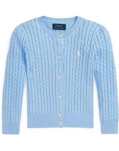 Кардиган Mini-Cable Cotton Cardigan, цвет Office Blue W Nevis Polo ralph lauren kids