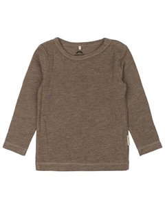 Детский топ с длинным рукавом из шерсти и бамбука - рубашка из мериноса, Melange Denver Mikk-line