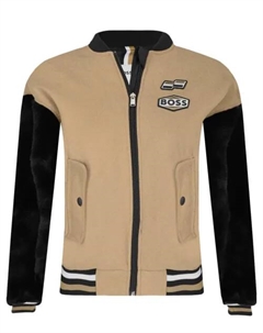 Бомбер Regular fit, коричневый Boss kidswear