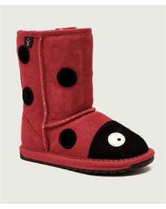 Снежные сапоги из кожи «Божья коровка», красный Emu australia