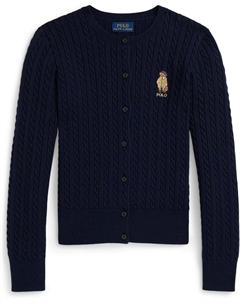 Кардиган Polo Bear Mini-Cable Cotton Cardigan, цвет Cruise Navy Polo ralph lauren kids