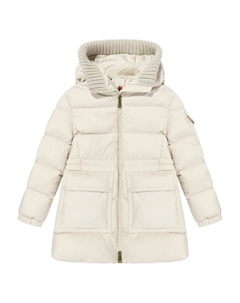 Стеганое пальто с капюшоном, белый Moncler enfant