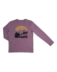 Рубашка с длинным рукавом, фиолетовый Gap