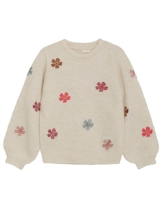 Вязаный свитер для девочки - свитер, Sandshell Minymo®