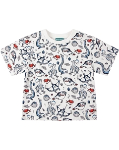 Детская футболка, белая Kenzo