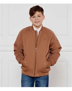 Бомбер Regular fit, коричневый Tommy hilfiger