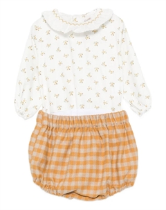 Клетчатые шорты (набор из двух), белый La stupenderia