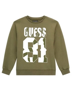 Толстовка Regular fit, зеленый Guess