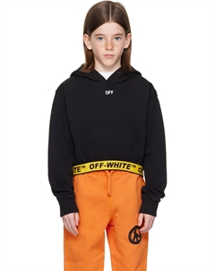 Kids Черный худи с принтом Off-white