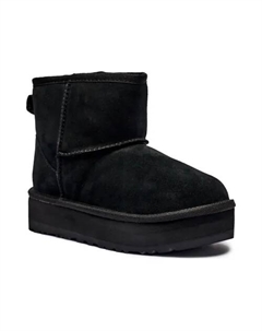 Классические кожаные зимние ботинки на мини-платформе, черный Ugg