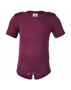 Детский боди с коротким рукавом и застежками-кнопками на плечах - нижнее белье из мериносовой шерсти, Orchidee Engel