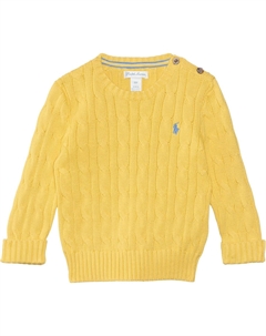 Свитер Cable-Knit Cotton Sweater, цвет Oasis Yellow/C7349 Polo ralph lauren kids