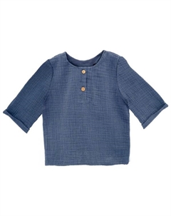 Рубашка для мальчика с рукавами 3/4, муслиновая, мультиколор Maximo