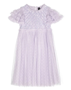 Платье Heart Lattice из тюля, фиолетовый Needle & thread kids