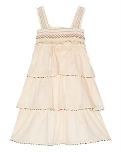 Ярусное платье Junie, желтый Zimmermann kids