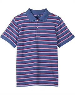 Поло Stripe Pique Polo, синий Janie and jack