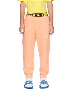 Детские оранжевые спортивные штаны в индустриальном стиле Off-white