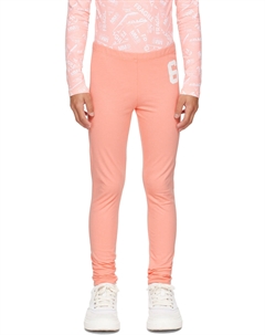 Детские розовые брюки с логотипом Mm6 maison margiela