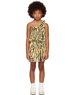 Детское черно-желтое платье с лаской The animals observatory