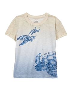 Футболка, бежевый/синий Carter`s