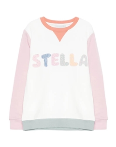 Свитшот из органического хлопка, белый Stella mccartney kids