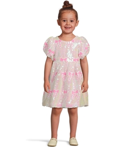 Платье Sequin Bow Dress, белый Lola and the boys