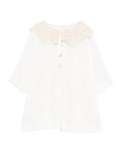 Платье с вязаным воротником, белый Jesurum baby