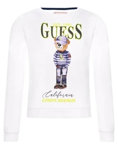 Толстовка Regular fit, белый Guess