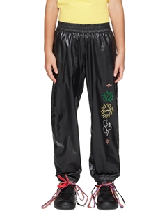 Kids Черные спортивные штаны с узором Diag Off-white