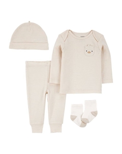 Рубашка с длинным рукавом, бежевый Carter`s