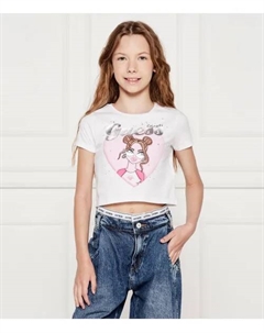 Футболка Cropped fit, белый Guess