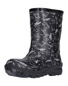 Резиновые сапоги, черный Zigzag