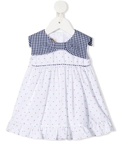 Платье в горох без рукавов, белый La stupenderia
