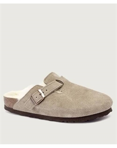Бостонские мюли, кожаные сандалии, бежевый Birkenstock