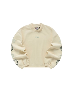 Футболка женская оливково-белая, чайно-белая Fila fusion