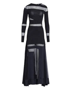 Макси-платье X Astrid с прозрачными вставками, черный Amir slama